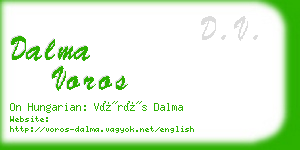 dalma voros business card